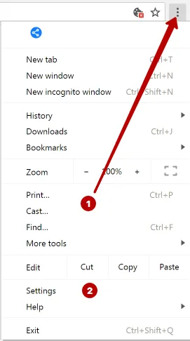 Settings Google Chrome