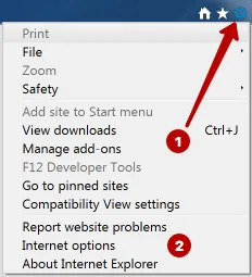 Internet options Internet Explorer