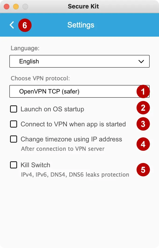 Secure Kit on Ubuntu program settings