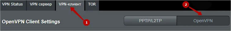 Откройте настройки OpenVPN