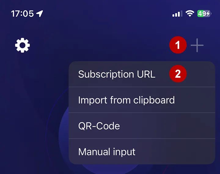 Add xVPN subscription to Happ on iOS
