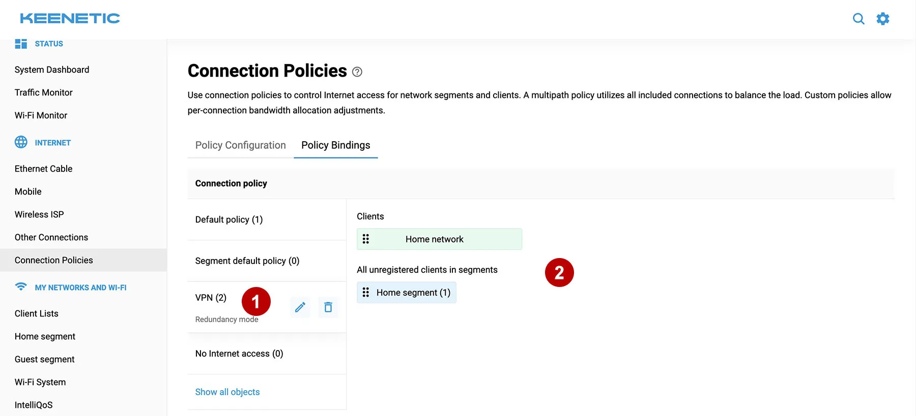 List of clients for AmneziaWG on the Keenetic router