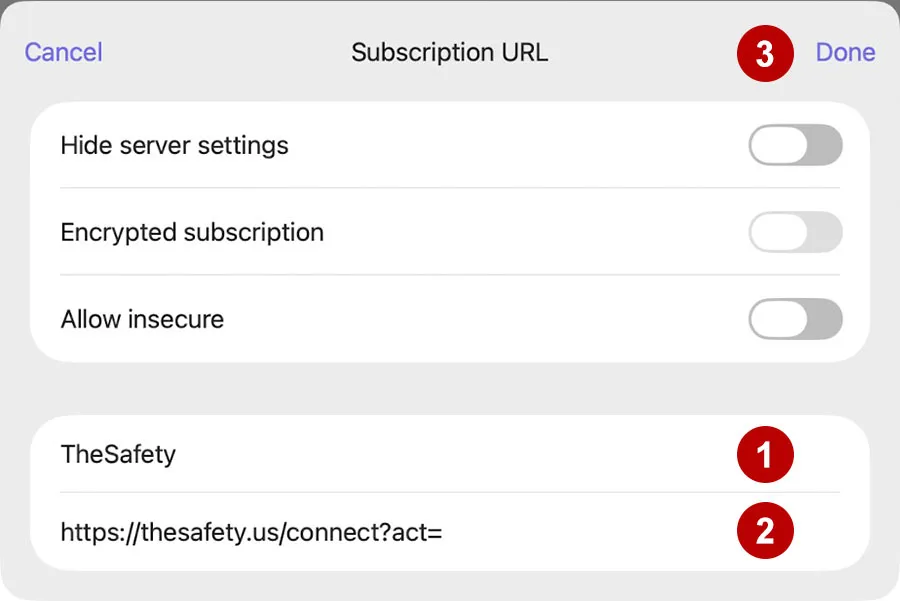 Adding a link to xVPN subscription in Happ on macOS